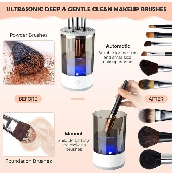 Automatic Brush Cleaner Electric Makeup Brush Cleaning Machine Fast Clean Dryer - Image 5