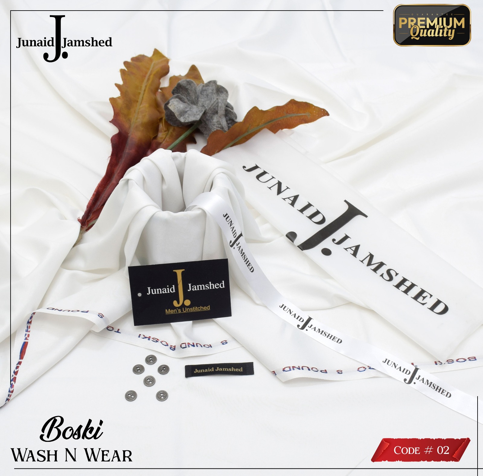 J. Wash & Wear Boski For Men (Color-Off White)